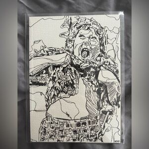 Pen & Ink Original Art Chunk Goonies 5x7in doodle fanart